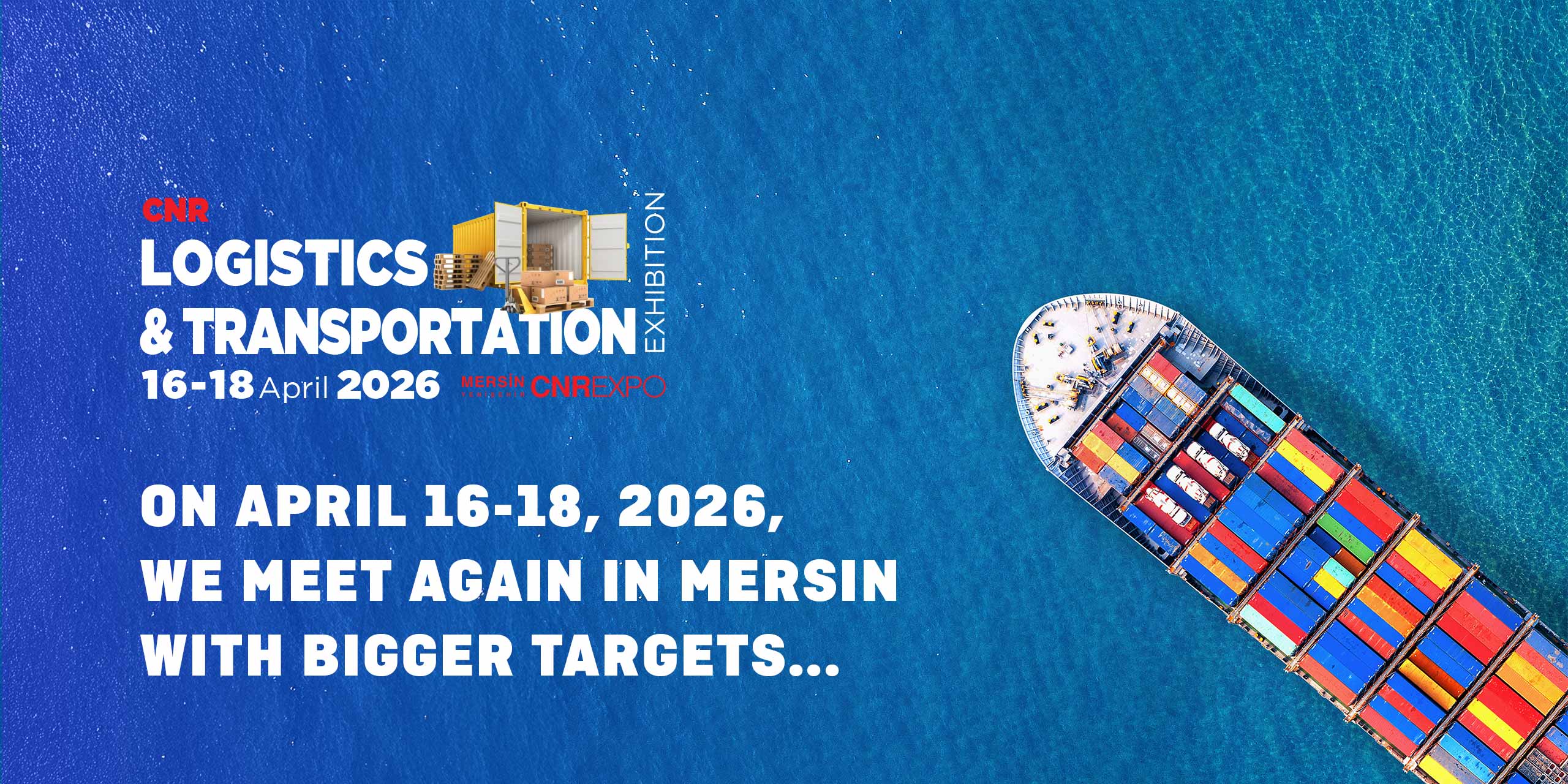 CNR Mersin Logistics Fair 2026 banner